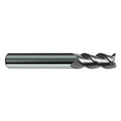 7/16" Dia. - 3" OAL - 45° Helix Bright Carbide End Mill - 3 FL - Benchmark Tooling