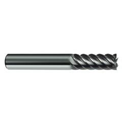 1/4" Dia. - 2-1/2" OAL - 45° Helix Bright Carbide End Mill - 6 FL - Benchmark Tooling