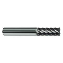 3/8" Dia. - 2-1/2" OAL - 45° Helix Bright Carbide End Mill - 6 FL - Benchmark Tooling