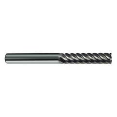 1/2" Dia. - 4-1/2" OAL - 45° Helix Bright Carbide End Mill - 6 FL - Benchmark Tooling