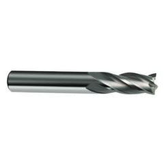 4mm Dia. x 50mm Overall Length 4-Flute Square End Solid Carbide SE End Mill-Round Shank-Center Cut-Uncoated - Benchmark Tooling