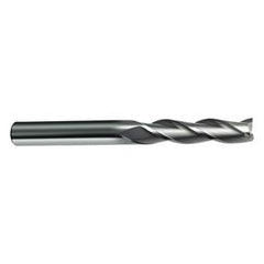 8mm Dia. - 100mm OAL - 45° Helix Bright Carbide End Mill - 2 FL - Benchmark Tooling