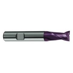 3/8 Dia. x 2-1/2 Overall Length 2-Flute Square End Solid Carbide SE End Mill-Round Shank-Center Cut-Firex - Benchmark Tooling