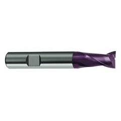 3/8 Dia. x 2-1/2 Overall Length 2-Flute Square End Solid Carbide SE End Mill-Round Shank-Center Cut-Firex - Benchmark Tooling