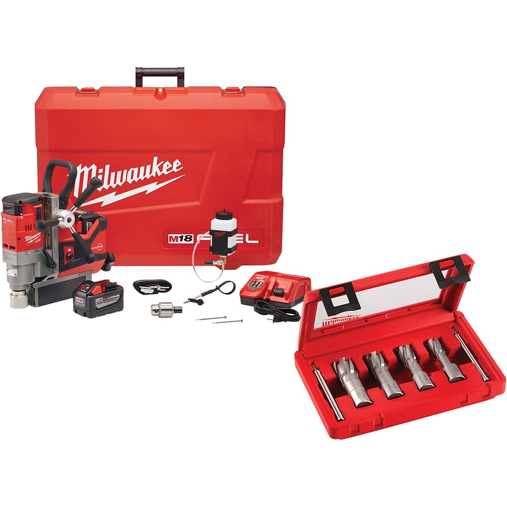 Milwaukee Tool - Portable Drill Presses Drill Type: Magnetic Chuck Size (Inch): 1-1/2 - Benchmark Tooling