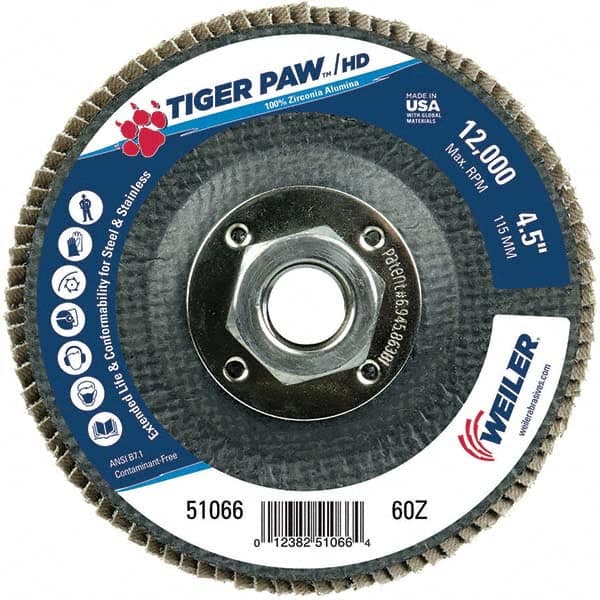 Weiler - Flap Discs Abrasive Type: Coated Flap Disc Type: Type 29 - Benchmark Tooling