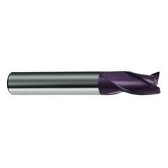 16mm Dia. x 82mm Overall Length 3-Flute Square End Solid Carbide SE End Mill-Round Shank-Center Cut-Firex - Benchmark Tooling