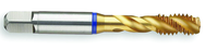 M2x0.40 6H 3-Flute PM Cobalt Blue Ring Semi-Bottoming 40 degree Spiral Flute Tap-TiN - Benchmark Tooling