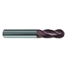 1" Dia. - 4 OAL 4 FL Variable Helix Nano-A Carbide Ball Nose End Mill - Benchmark Tooling