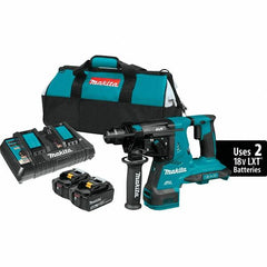 Makita - 36 Volt 1-1/8" SDS Plus Chuck Cordless Rotary Hammer - 5000 BPM, 0 to 980 RPM, Reversible - Benchmark Tooling