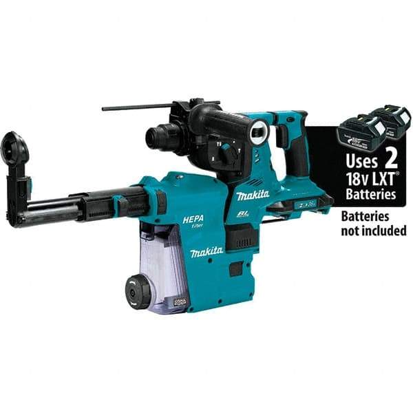 Makita - 36 Volt 1-1/8" SDS Plus Chuck Cordless Rotary Hammer - 5000 BPM, 0 to 980 RPM, Reversible - Benchmark Tooling