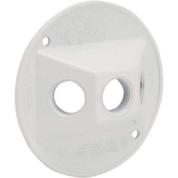 Hubbell-Raco - Weatherproof Box Covers Cover Shape: Round Number of Holes in Outlet: 3 - Benchmark Tooling