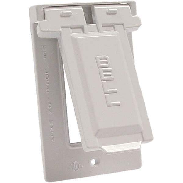 Hubbell-Raco - Weatherproof Box Covers Cover Shape: Rectangle Number of Holes in Outlet: 1 - Benchmark Tooling