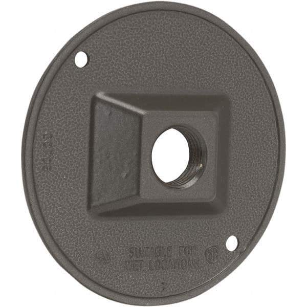 Hubbell-Raco - Weatherproof Box Covers Cover Shape: Round Number of Holes in Outlet: 1 - Benchmark Tooling