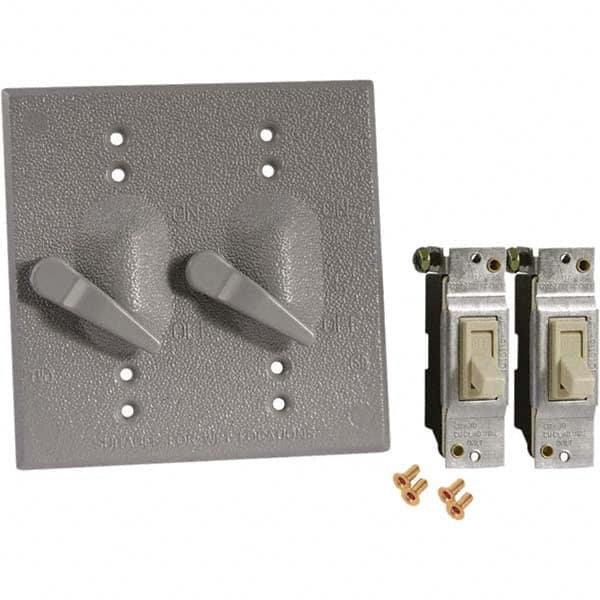 Hubbell-Raco - Weatherproof Box Covers Cover Shape: Rectangle Number of Holes in Outlet: 2 - Benchmark Tooling