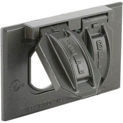 Hubbell-Raco - Weatherproof Box Covers Cover Shape: Rectangle Number of Holes in Outlet: 2 - Benchmark Tooling