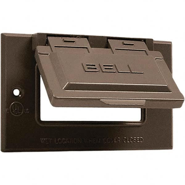 Hubbell-Raco - Weatherproof Box Covers Cover Shape: Rectangle Number of Holes in Outlet: 1 - Benchmark Tooling