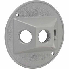 Hubbell-Raco - Weatherproof Box Covers Cover Shape: Round Number of Holes in Outlet: 3 - Benchmark Tooling