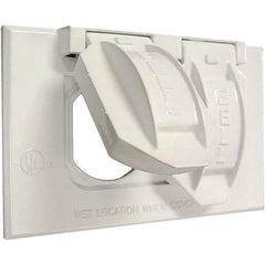 Hubbell-Raco - Weatherproof Box Covers Cover Shape: Rectangle Number of Holes in Outlet: 2 - Benchmark Tooling