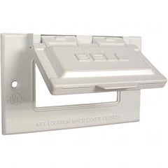 Hubbell-Raco - Weatherproof Box Covers Cover Shape: Rectangle Number of Holes in Outlet: 1 - Benchmark Tooling