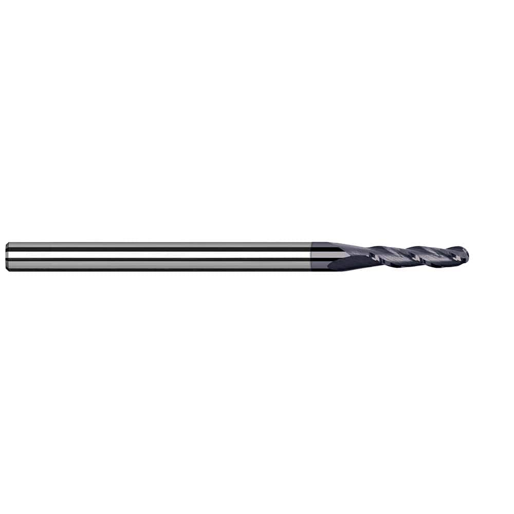 Harvey Tool - Ball End Mills; Mill Diameter (mm): 0.60 ; Mill Diameter (Decimal Inch): 0.0236 ; Number of Flutes: 3 ; Length of Cut (mm): 1.8000 ; Length of Cut (Decimal Inch): 0.0709 ; Material: Solid Carbide