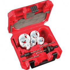 Milwaukee Tool - Hole Saw Kits Minimum Saw Diameter (Inch): 7/8 Maximum Saw Diameter (Inch): 2-1/2 - Benchmark Tooling