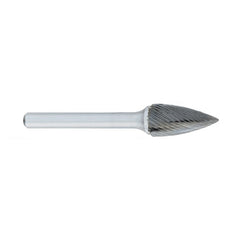 ‎SG-1 -1/4 × 5/8 LOC × 1/4 Shank × 2 OAL Pointed Tree Carbide Medium Right Hand Spiral Burr - Benchmark Tooling