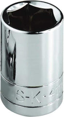 SK - 15/16", 1/2" Drive, Standard Hand Socket - 6 Points, Steel, Chrome Finish - Benchmark Tooling