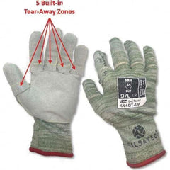 Tilsatec - Size L (9), ANSI Cut Lvl A4, Puncture Lvl 4, Abrasion Lvl 4, Cut & Puncture Resistant Gloves - Benchmark Tooling