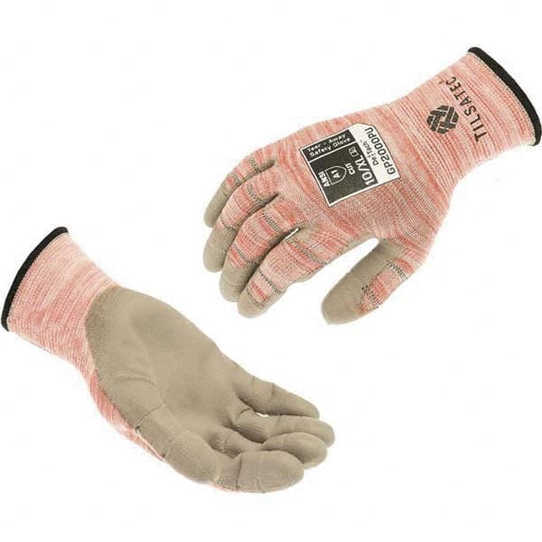 Tilsatec - Size 3XL (12), ANSI Cut Lvl A1, Puncture Lvl 2, Abrasion Lvl 4, Polyurethane Coated Cut & Puncture Resistant Gloves - Benchmark Tooling