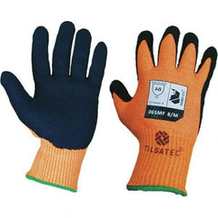 Tilsatec - Size XL (10), ANSI Cut Lvl A8, Puncture Lvl 4, Abrasion Lvl 4, Micro-Foam Nitrile Coated Cut & Puncture Resistant Gloves - Benchmark Tooling