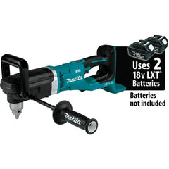 Makita - 36 Volt 1/2" Chuck Right Angle Handle Cordless Drill - 0-1400 RPM, Reversible, Lithium-Ion Batteries Not Included - Benchmark Tooling