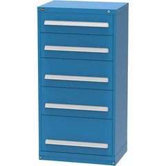 Vidmar - 5 Drawer, 45 Compartment Bright Blue Steel Modular Storage Cabinet - Benchmark Tooling