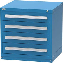 Vidmar - 4 Drawer Bright Blue Steel Modular Storage Cabinet - Benchmark Tooling