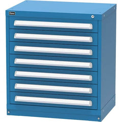Vidmar - 7 Drawer, 45 Compartment Bright Blue Steel Modular Storage Cabinet - Benchmark Tooling