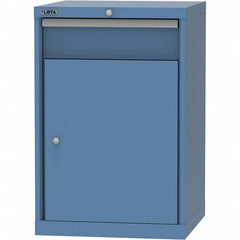 LISTA - 4 Drawer, 84 Compartment Bright Blue Steel Modular Storage Cabinet - Benchmark Tooling
