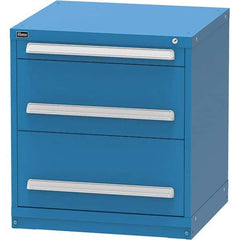 Vidmar - 3 Drawer, 344 Compartment Bright Blue Steel Modular Storage Cabinet - Benchmark Tooling