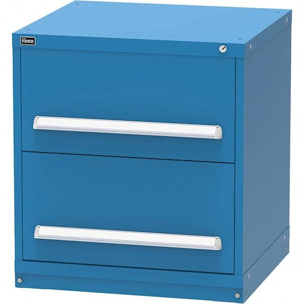 Vidmar - 2 Drawer, 344 Compartment Bright Blue Steel Modular Storage Cabinet - Benchmark Tooling