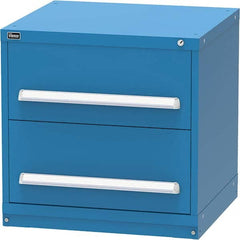 Vidmar - 2 Drawer Bright Blue Steel Modular Storage Cabinet - Benchmark Tooling