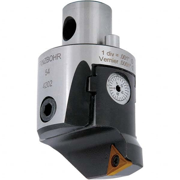 Techniks - Size A54, 2.48" Min Diam, Right Hand Modular Boring Cutting Unit Head - Benchmark Tooling