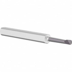 Criterion - 0.14" Min Bore Diam, 3/4" Max Bore Depth, 1/4" Shank Diam, Boring Bar - Benchmark Tooling