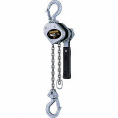 Harrington Hoist - 1,000 Lb Capacity, 10' Lift Height, Chain Mini Lever Manual Hoist - Benchmark Tooling