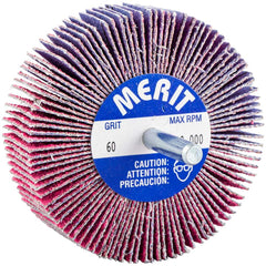 Merit Abrasives - Mounted Flap Wheels Abrasive Type: Coated Outside Diameter (Inch): 3 - Benchmark Tooling