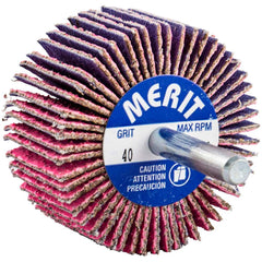 Merit Abrasives - Mounted Flap Wheels Abrasive Type: Coated Outside Diameter (Inch): 2 - Benchmark Tooling