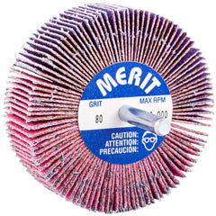 Merit Abrasives - Mounted Flap Wheels Abrasive Type: Coated Outside Diameter (Inch): 3 - Benchmark Tooling