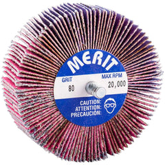 Merit Abrasives - 3 x 1" 80 Grit Ceramic Alumina Unmounted Flap Wheel - Benchmark Tooling
