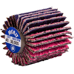 Merit Abrasives - 1 x 1" 40 Grit Ceramic Alumina Unmounted Flap Wheel - Benchmark Tooling