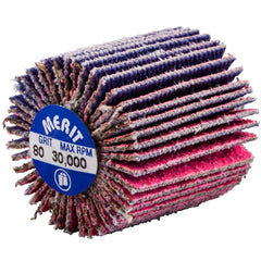 Merit Abrasives - 1 x 1" 80 Grit Ceramic Alumina Unmounted Flap Wheel - Benchmark Tooling