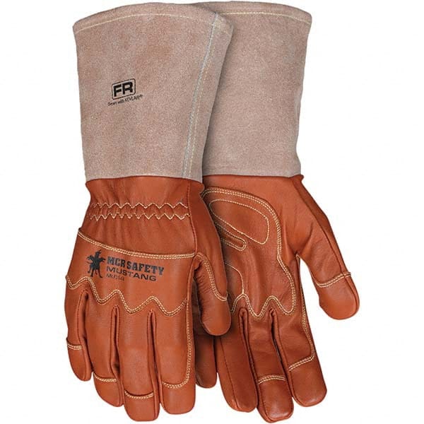 MCR Safety - Size L Leather or Synthetic Leather General Protection Work Gloves - Exact Industrial Supply