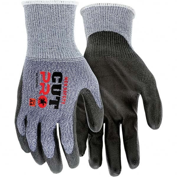 MCR Safety - Size M, ANSI Cut Lvl A4, Puncture Lvl 3, Polyurethane Coated Cut & Puncture Resistant Gloves - Benchmark Tooling